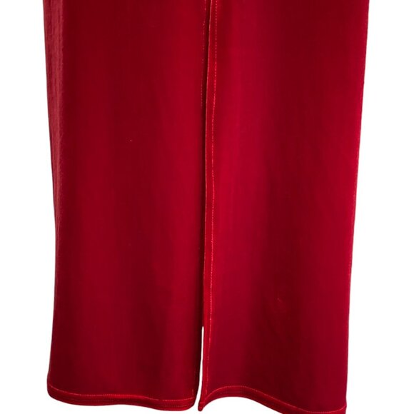 Vintage Velvet Maxi Dress Red Fairy Indie Grunge Whimsigoth Coquette 90s-8 - Picture 9 of 13